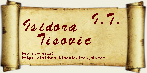 Isidora Tišović vizit kartica
